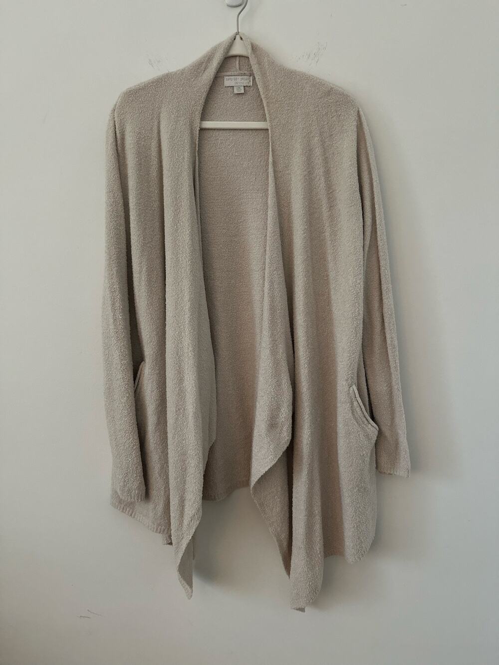 Barefoot Dreams CozyChic Ultra Lite Waterfall Cardigan Women's L/XL Beige